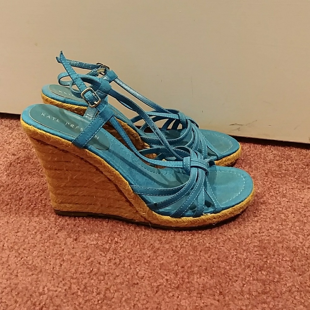 Kate Preston Blue Wedge Heal